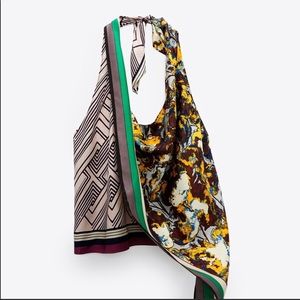 Zara Printed Silk Top
